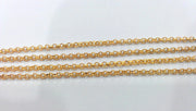 Gold Chain Gold Plated Rolo Chain 1 Meter - 3.3 Feet  (2 mm)   G14162