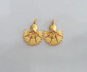 2 Clove Charm Flower Charms , Gold Plated Brass G10787