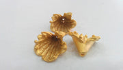 10 Pcs  Gold Plated Brass Cone, Caps Findings    G9228
