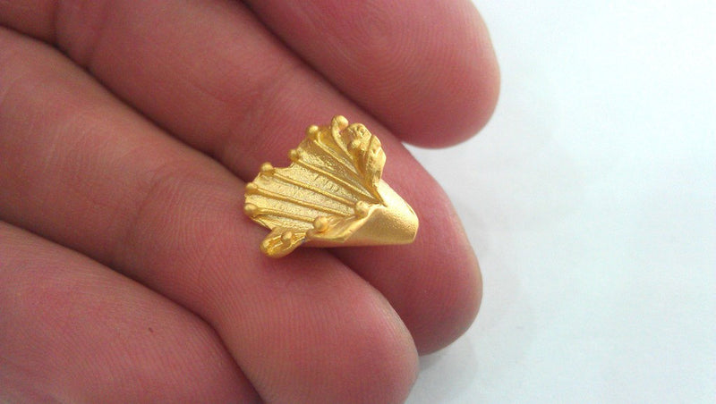 10 Pcs  Gold Plated Brass Cone, Caps Findings    G9228
