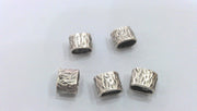 10 Antique Silver Plated Brass  Tube Beads G13673