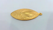32 Patterned Oval Charms Gold Plated Charms  (50X24 mm)  G16910