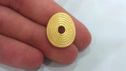 2 Gold Plated Findings (21x17 mm)  G586
