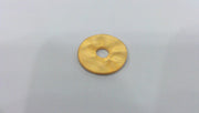 2 Gold Round Charms,  Gold Plated Metal (20 mm)  G589