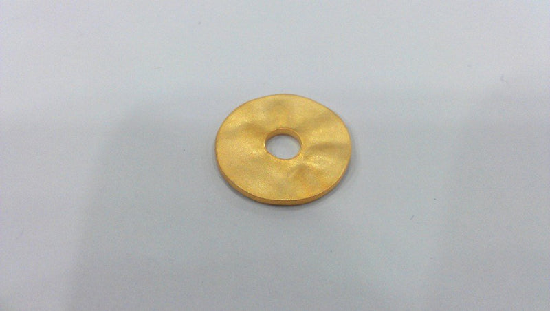 2 Gold Round Charms,  Gold Plated Metal (20 mm)  G589