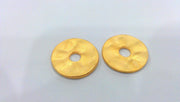 2 Gold Round Charms,  Gold Plated Metal (20 mm)  G589