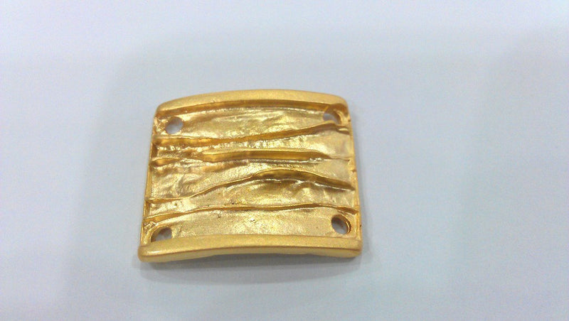 Gold Connector Gold Plated Square Connector Pendant  (27x22 mm)  G590