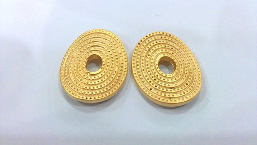 2 Gold Plated Findings (21x17 mm)  G586