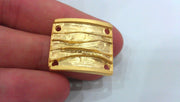 Gold Connector Gold Plated Square Connector Pendant  (27x22 mm)  G590