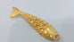 1 Pc. (65x17 mm.)  Fish Pendant , Gold Plated Metal  G591