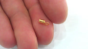 10 Cord Ends, Findings , Gold Plated Brass G15092