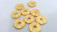 4 Pcs. (16 mm)  Gold Plated Metal Round Findings G604