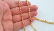 Gold Plated Chain 1 Meter - 3.3 Feet  (6x4 mm) G17445