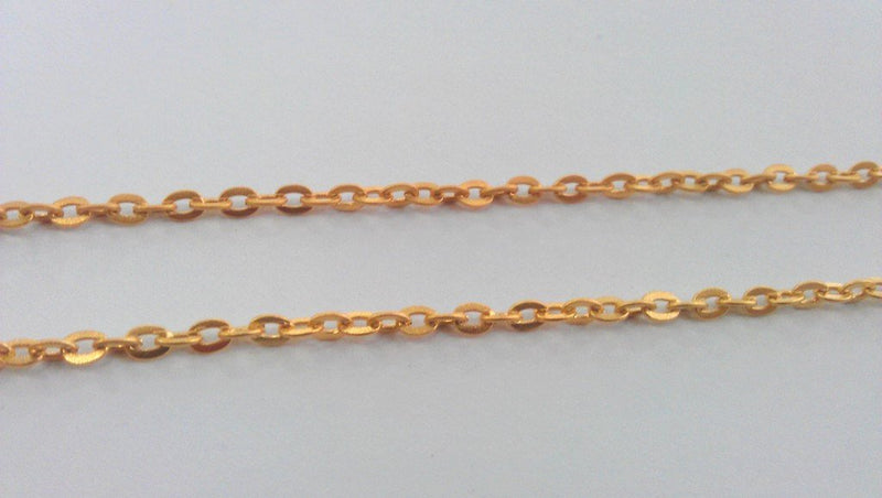 Gold Plated Chain 1 Meter - 3.3 Feet  (6x4 mm) G17445
