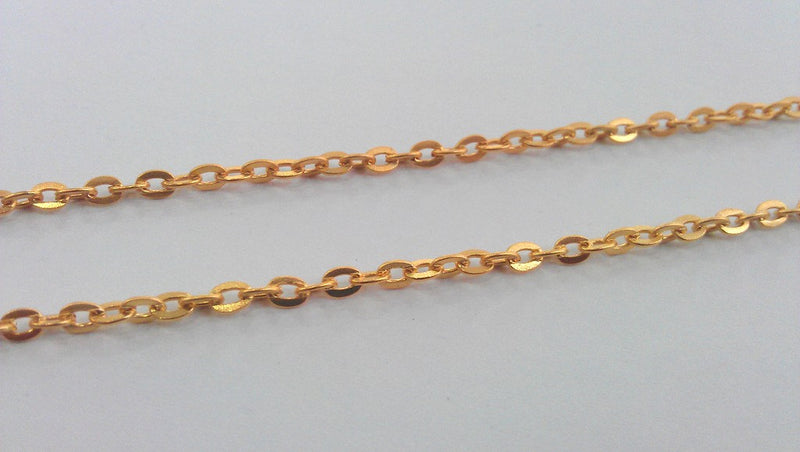 Gold Plated Chain 1 Meter - 3.3 Feet  (6x4 mm) G17445