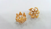 4 Gold Cones Caps  , Gold Plated Brass  G9870