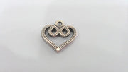 4 Heart Charm Antique Silver Plated Metal Charms  G10971