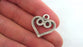 4 Heart Charm Antique Silver Plated Metal Charms  G10971