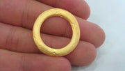4 Gold Plated Circle Finding Pendant (29 mm)  G641