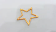2 Star Pendants Gold Plated Metal (41 mm)  G11212