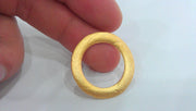 4 Gold Plated Circle Finding Pendant (29 mm)  G641