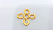 2 Gold Plated Connector Pendant (32 mm) G9571