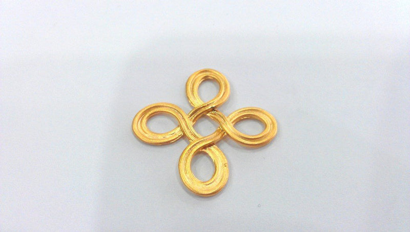 2 Gold Plated Connector Pendant (32 mm) G9571