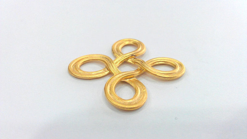 2 Gold Plated Connector Pendant (32 mm) G9571