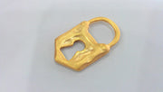 2 Pcs (31x19 mm) Gold Plated Metal Lock Charms,Pendant  G646