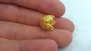 2 Cone Findings , Gold Plated Brass (13x14 mm)  G13938