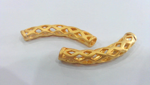 Gold Plated   Tube Pendant    G661