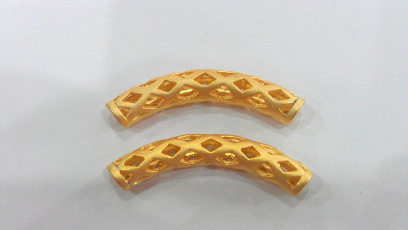 Gold Plated   Tube Pendant    G661