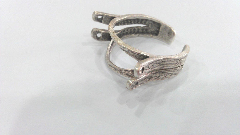 3 Antique Silver Plated Brass Adjustable  Ring,Findings 3 Pcs  G667