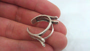 3 Antique Silver Plated Brass Adjustable  Ring,Findings 3 Pcs  G667