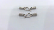 10 sets Antique Silver Plated Brass Hook Clasp, Fold Over Crimp Heads,Findings  G12933