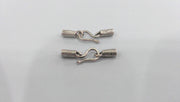 10 sets Antique Silver Plated Brass Hook Clasp, Fold Over Crimp Heads,Findings  G12933