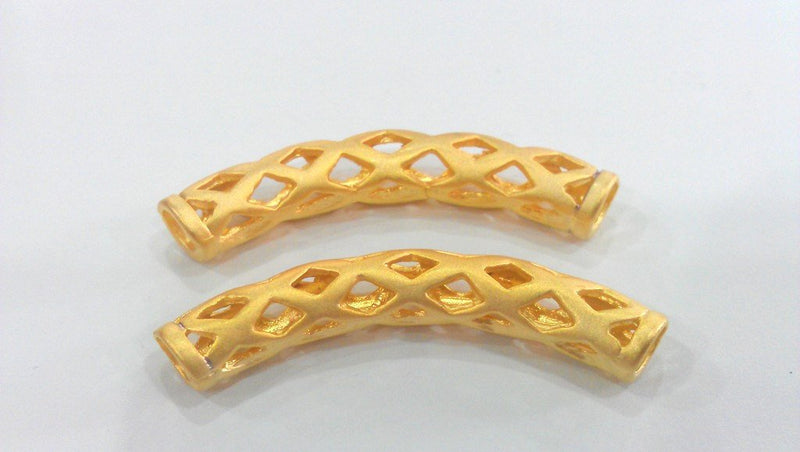 Gold Plated   Tube Pendant    G661