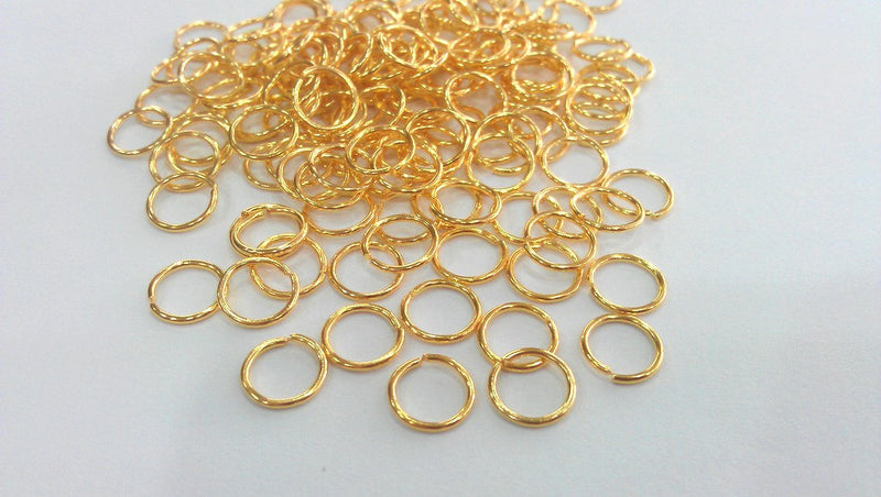20 Pcs (8 mm) Gold Plated Brass   jump , Findings G674