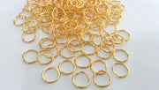 20 Pcs (8 mm) Gold Plated Brass   jump , Findings G674