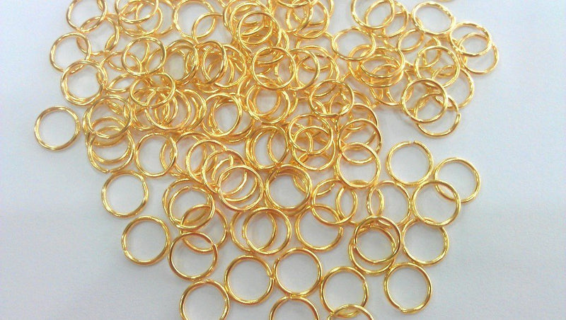 20 Pcs (8 mm) Gold Plated Brass   jump , Findings G674