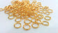 100  Shiny Gold jumpring 24k Gold Brass Strong jumpring Findings  (8 mm) G15614