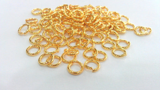 20 Pcs (7 mm) Gold Plated Brass Strong  jumpring ,Findings G14567