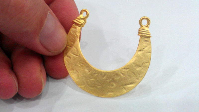 2 Gold Pendant Gold Plated Brass  Connector,Pendant  G9864