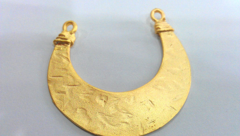2 Gold Pendant Gold Plated Brass  Connector,Pendant  G9864