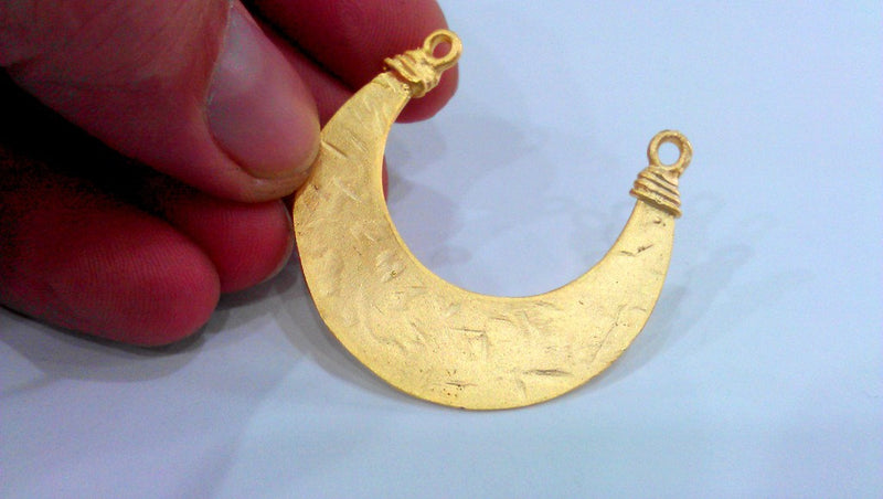 2 Gold Pendant Gold Plated Brass  Connector,Pendant  G9864