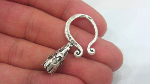 2 Pcs Antique silver  plated Brass Connector ,Findings  G697