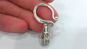 2 Pcs Antique silver  plated Brass Connector ,Findings  G697