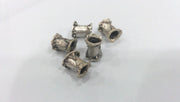 5 Silver Tube Antique Silver Plated Brass Spacer Bead  G13674