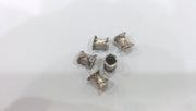 10 Silver Tube Antique Silver Plated Brass Spacer Bead  G13674