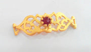 Gold Connector Claret Red  Bracelet and Necklace Connectors , Gold Plated Brass G767